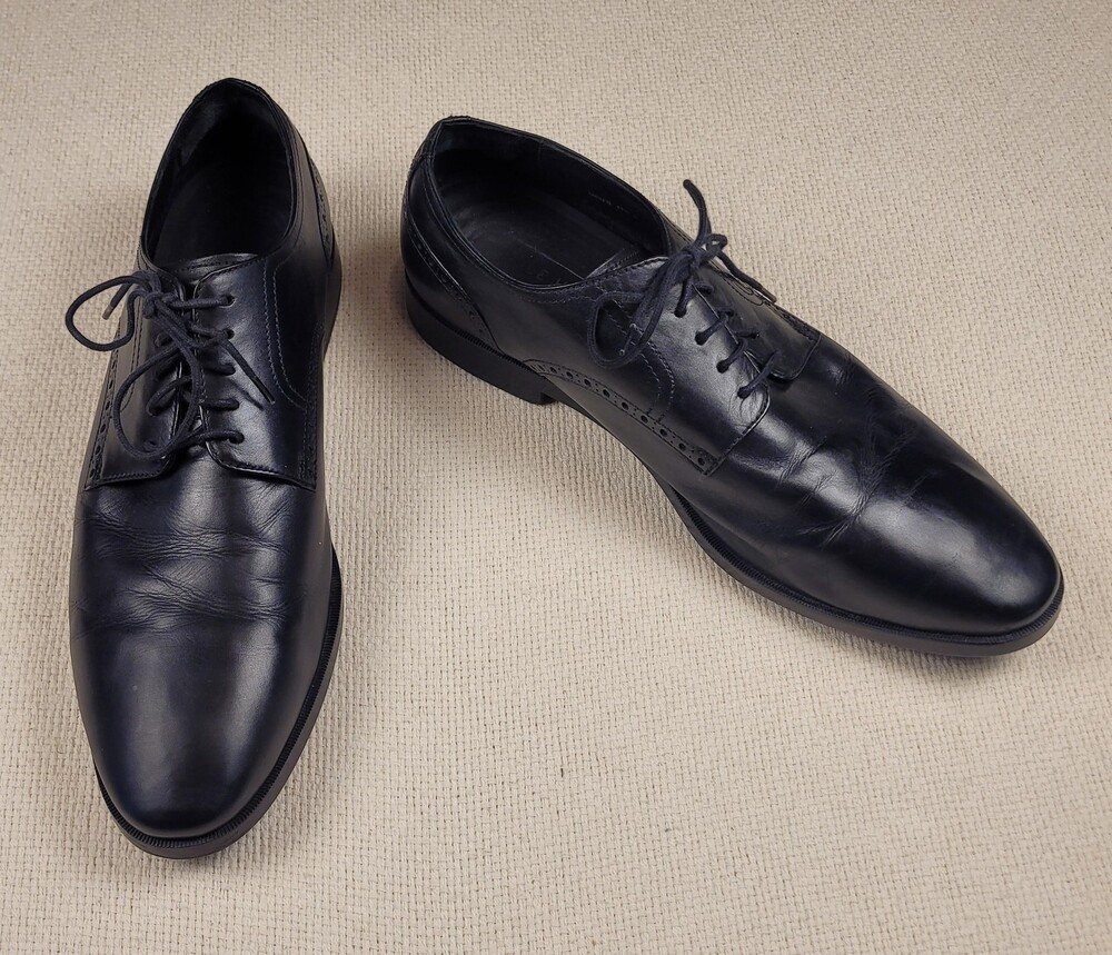 Cole Haan Jefferson Grand.OS Shoes Mens 11.5 Black Leather Dress Derby Oxford